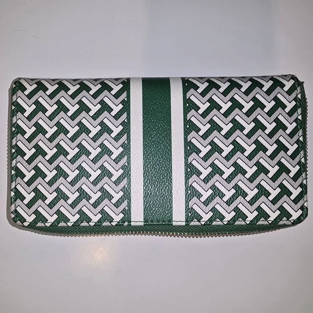TORY BURCH Bifold Zippered Wallet Long Wallet Leather